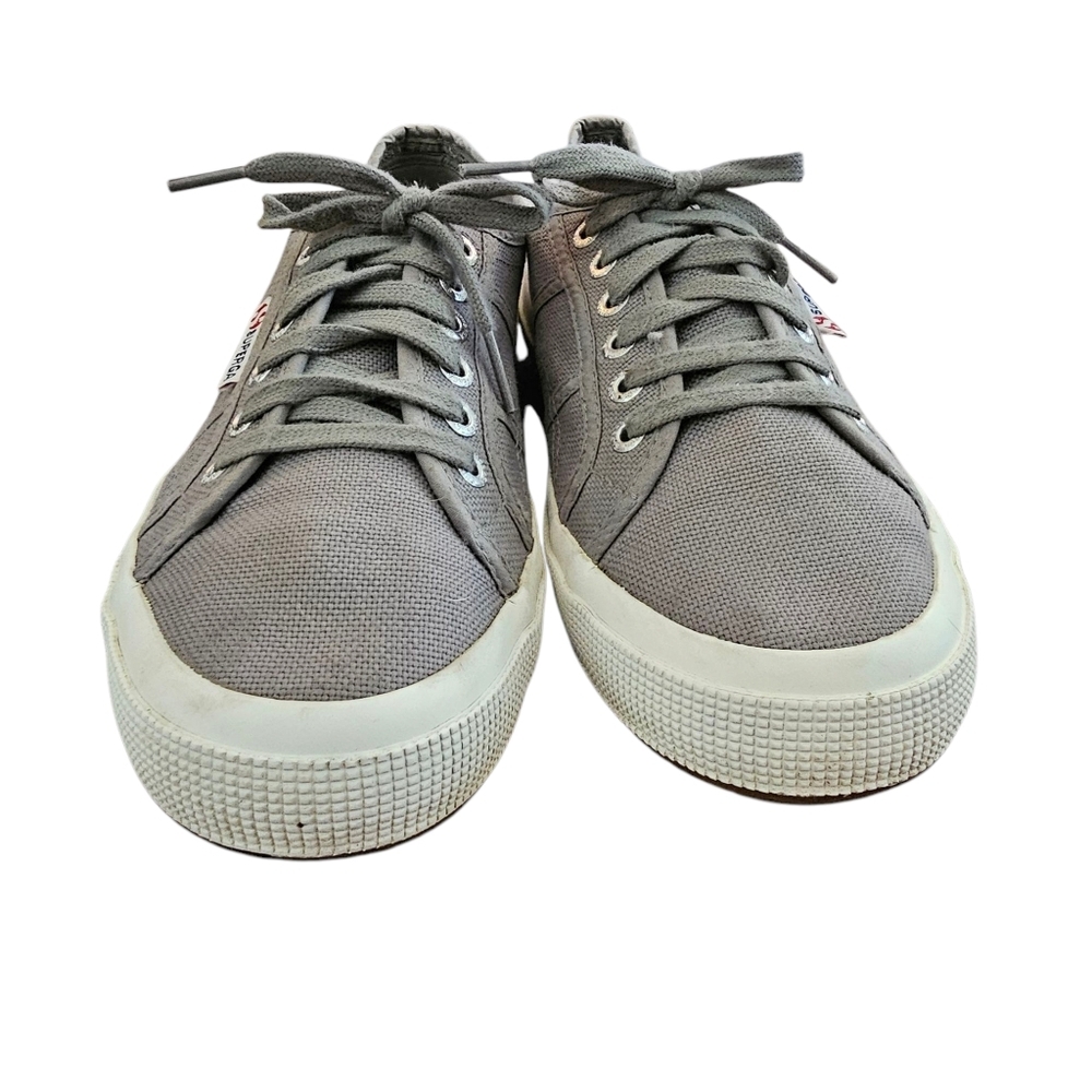Superga Cotu Gray Cotton Canvas Sneaker - Picture 2 of 10